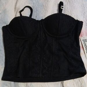 No Boundaries Black Bustier‎ Top. Sz.med.8-10